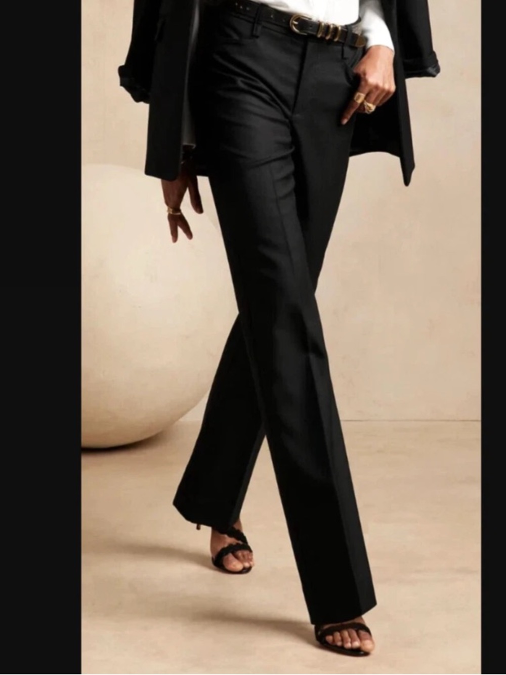 NWT Banana Republic Lido High Rise Straight Trousers . Size 8 LONG.